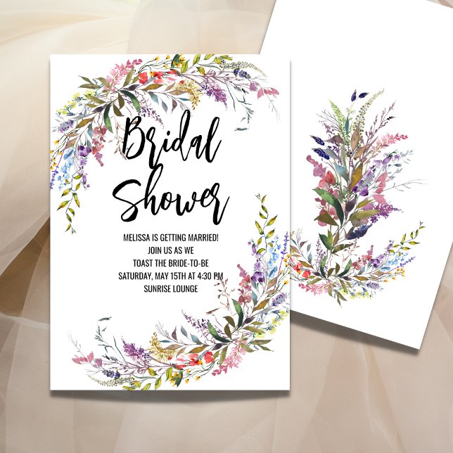 Botanische Wilde Blume Bridal Dusche Einladung (Von Creator hochgeladen)