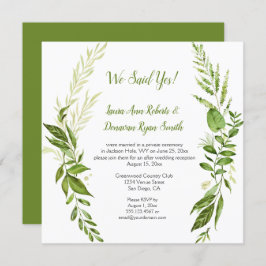 Botanische Wildwälder Nur rustikaler Empfang | Einladung