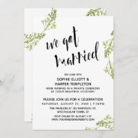 Botanische Wir Got Verheiratete Typografie Post Ho