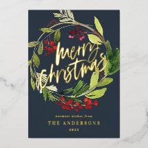 Botanische Wreathnavy Holiday