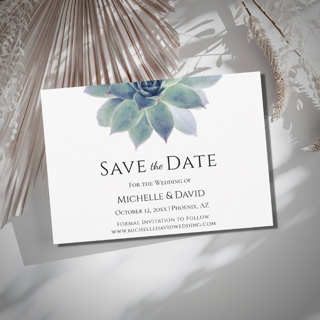 Botanische Wüste Elegante Hochzeit Save The Date (Von Creator hochgeladen)