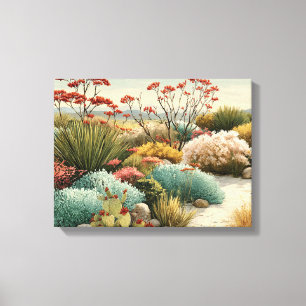 Botanische Wüstenlandschaft Leinwanddruck