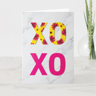Botanische Xoxo-Grußkarte Karte