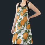 Botanische Zitrusfrüchte-Orangenbäume, frisch Somm Schürze<br><div class="desc">Dieses botanisch inspirierte Design zeigt originelle handbemalte Gouache-Illustration von frischem Sommerzitrus und Grünpflanzen</div>