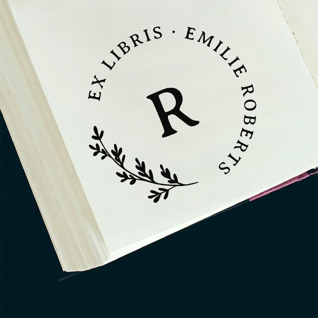 Botanische Zweigniederlassung Erstname Ex Libris Permastempel (Von Creator hochgeladen)
