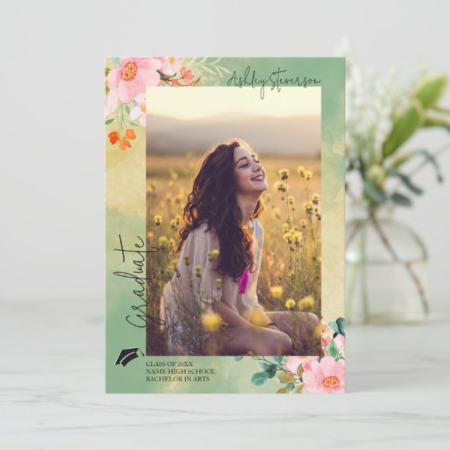 Botanischer Abschluss in Beobingrosa Ankündigung (Stehend Vorderseite)