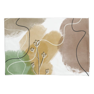 Botanischer Abtract Earth Tone Kissenbezug