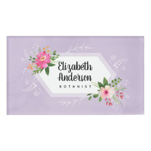 Botanischer Aquarellboho Namenschild