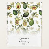 Botanischer Avocado Aquarellfarbe Monatlich