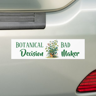 Botanischer Bad Decision Maker Autoaufkleber