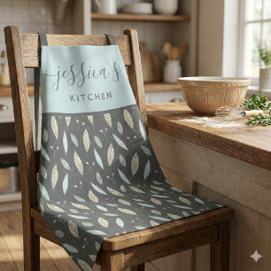 Botanischer-Blatt-Allover-Print-Schürze Schürze