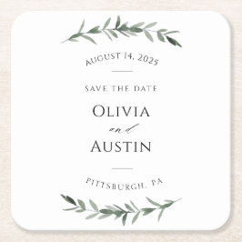 Botanischer Blattweiden Rechteckiger Pappuntersetzer