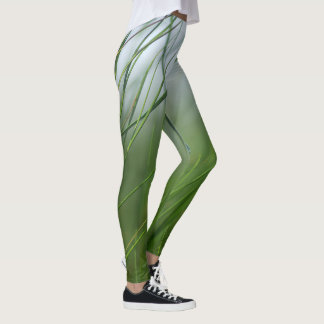 Botanischer blauer Schmetterlingsdruck Hochtaillen Leggings