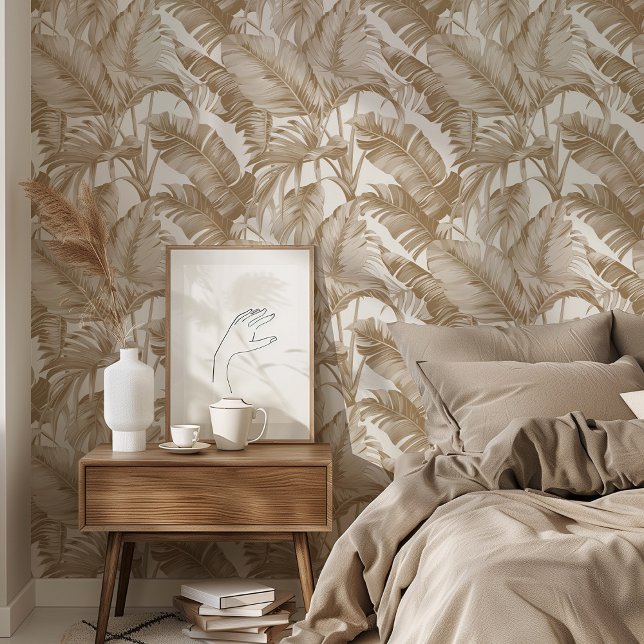 Botanischer Blockprint Peel & Stick Tapete (Von Creator hochgeladen)