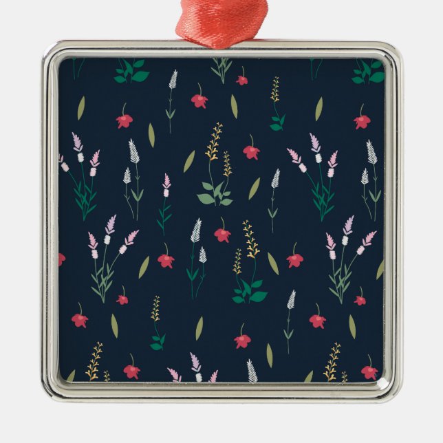 Botanischer Blume Ornament Aus Metall (Vorne)