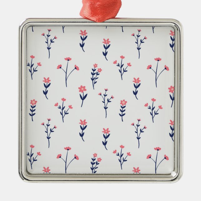 Botanischer Blume Ornament Aus Metall (Vorne)