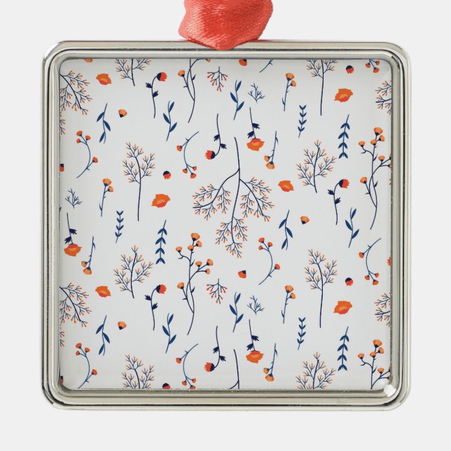 Botanischer Blume Ornament Aus Metall (Vorne)