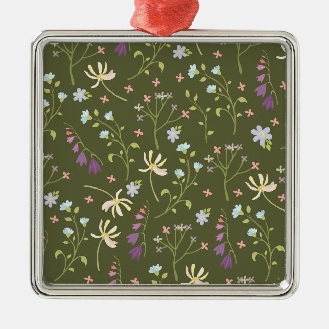 Botanischer Blume Ornament Aus Metall (Vorne)