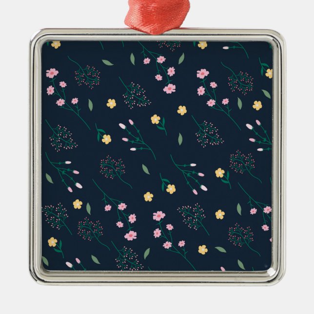 Botanischer Blume Ornament Aus Metall (Vorne)