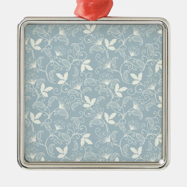 Botanischer Blume Ornament Aus Metall (Vorne)