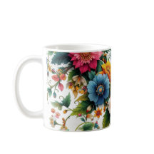 Botanischer Blumenkaffee Tasse