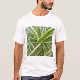 Botanischer Blumenleaf, grün und weiß, schattig T-Shirt