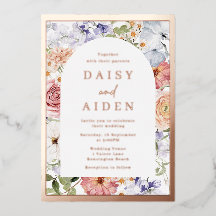 Botanischer Blumenstrauch Hochzeit Rose Gold