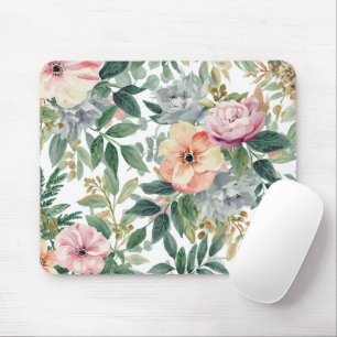 Botanischer Blumenstrauß Wasserfarbe Eukalyptusblä Mousepad