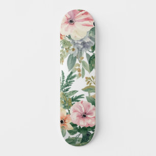 Botanischer Blumenstrauß Wasserfarbe Eukalyptusblä Skateboard
