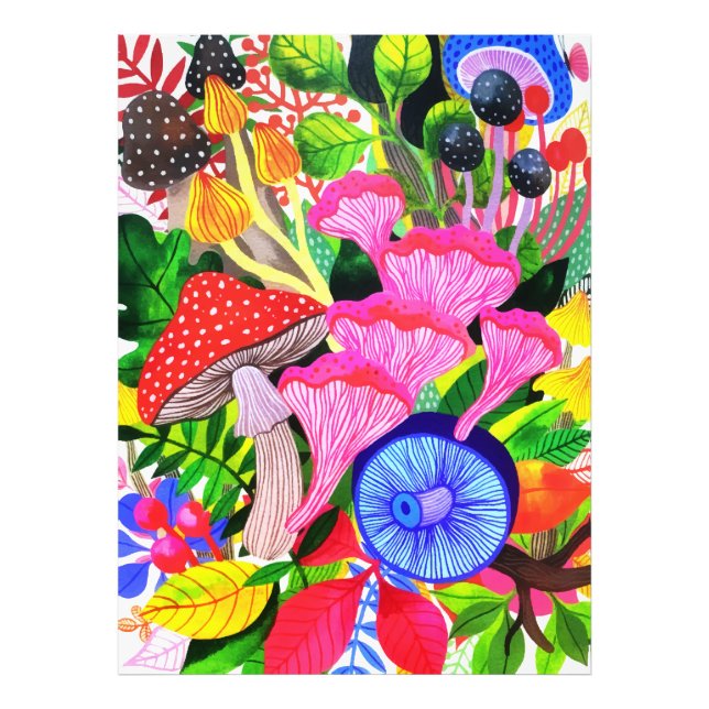 Botanischer Blumenwald Fotodruck (Vorne)