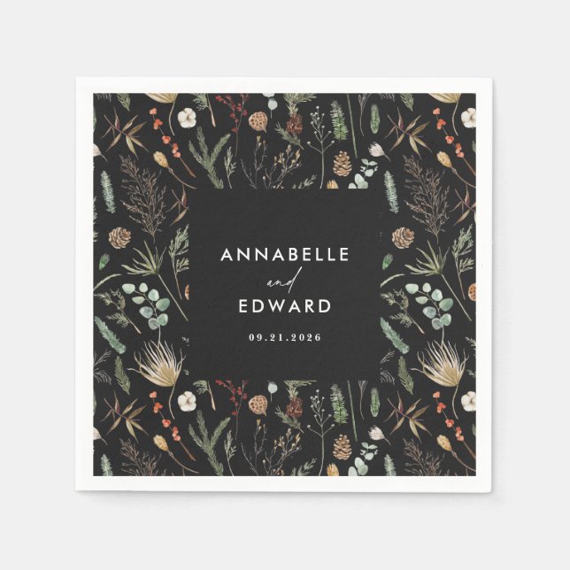 Botanischer Blumenzauber aus Foto Serviette (Vorderseite)