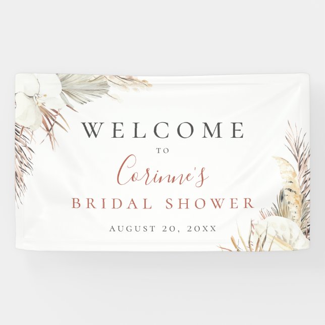 Botanischer Bohemischer Strand Banner (Horizontal)