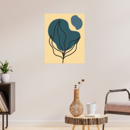 Botanischer Boho Bloom Poster Print