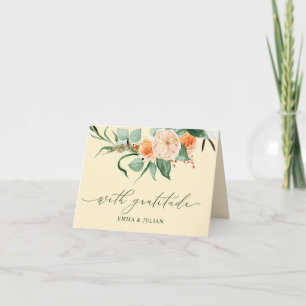Botanischer Boho Greenerity Personalisierte Namen Dankeskarte