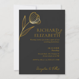 Botanischer Boho Minimal Wedding Einladung