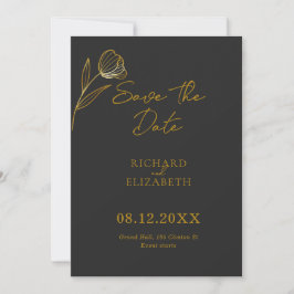 Botanischer Boho Minimal Wedding Save The Date