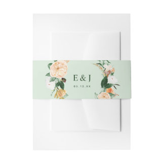 Botanischer Boho Wasserfarbe Blumenweide Einladungsbanderole