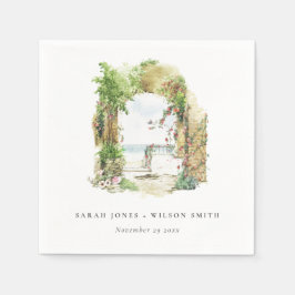 Botanischer Botanischer Arch Sand Beach Seascape W Serviette