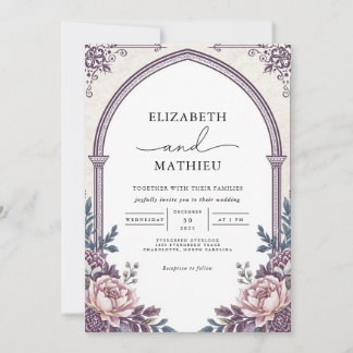 Botanischer Botanischer Botanischer Bogen Einladung