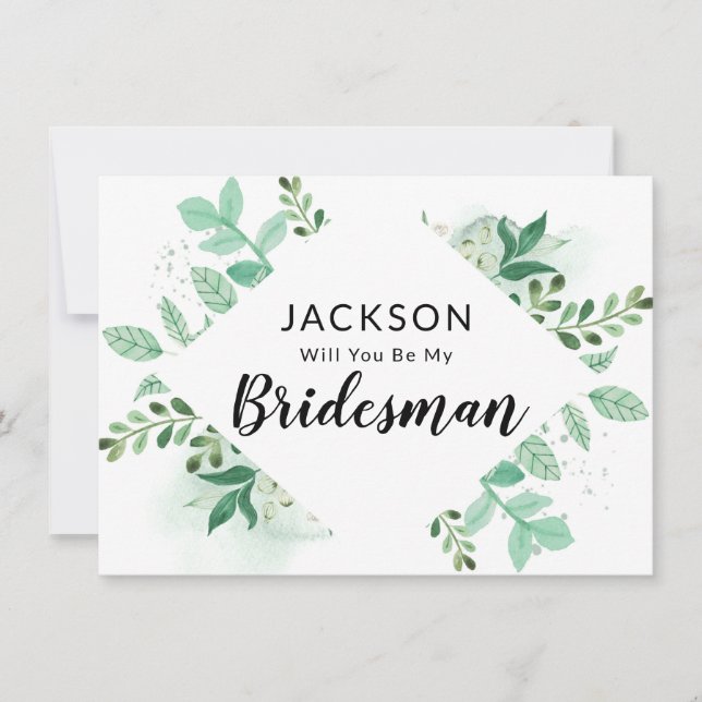 Botanischer Bridesman-Vorschlagskarte für frische  (Vorderseite)