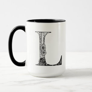 Botanischer Brief L Tasse, Art von Elizabeth Samps Tasse
