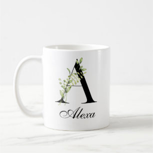 Botanischer Buchstabe A   Elegante benutzerdefinie Kaffeetasse