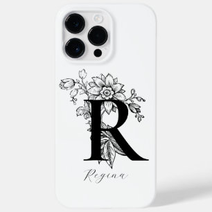 Botanischer Buchstabe R Monogramm Name Case-Mate iPhone 14 Pro Max Hülle