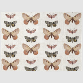 Botanischer Butterfly-Cotattcore Vintage Decoupage Seidenpapier