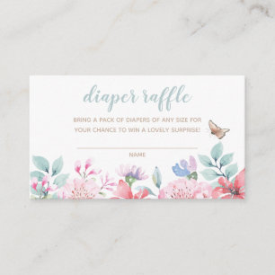 Botanischer Butterfly-Wasserfarben-Windeln-Windeln Begleitkarte