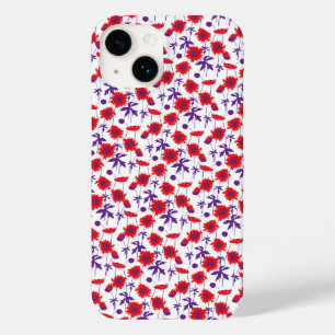 Botanischer Damaskop, weißer Mohnhörer Case-Mate iPhone Hülle