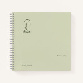 Botanischer Dark-Academia-Minimalist-Garten-Leser Notizbuch