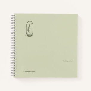 Botanischer Dark-Academia-Minimalist-Garten-Leser  Notizbuch