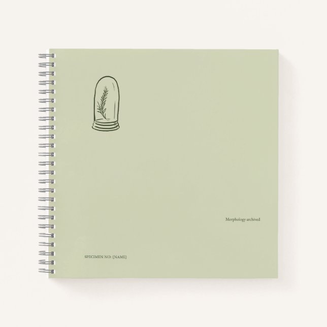 Botanischer Dark-Academia-Minimalist-Garten-Leser  Notizbuch (Vorderseite)