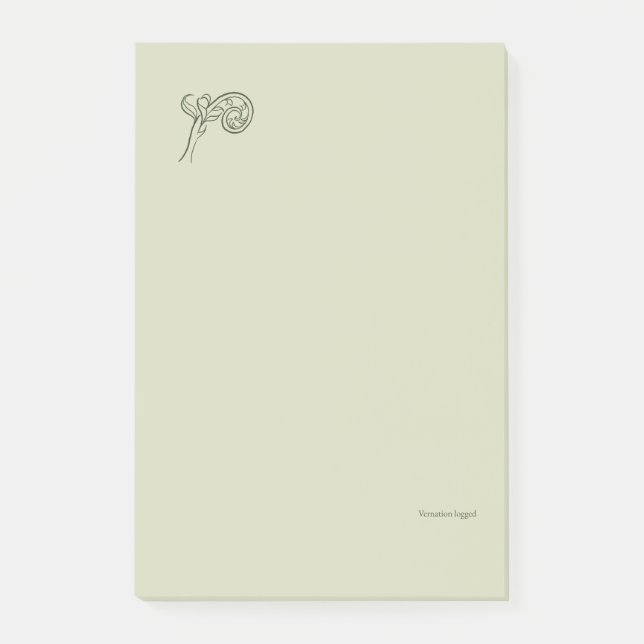 Botanischer Dark Academia Minimalist Garten Leser Post-it Klebezettel (Vorderseite)